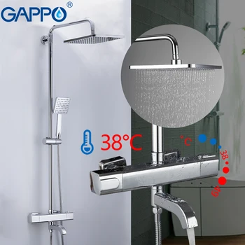 

GAPPO Bathtub faucets thermostatic shower set wall mountde bathroom chrome faucet waterfall Shower Mixers thermostat taps