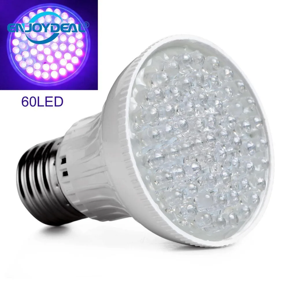 

Hot Ultra Bright E27 UV Ultraviolet Color Purple Light 60LED Lamp Bulb 110/220V