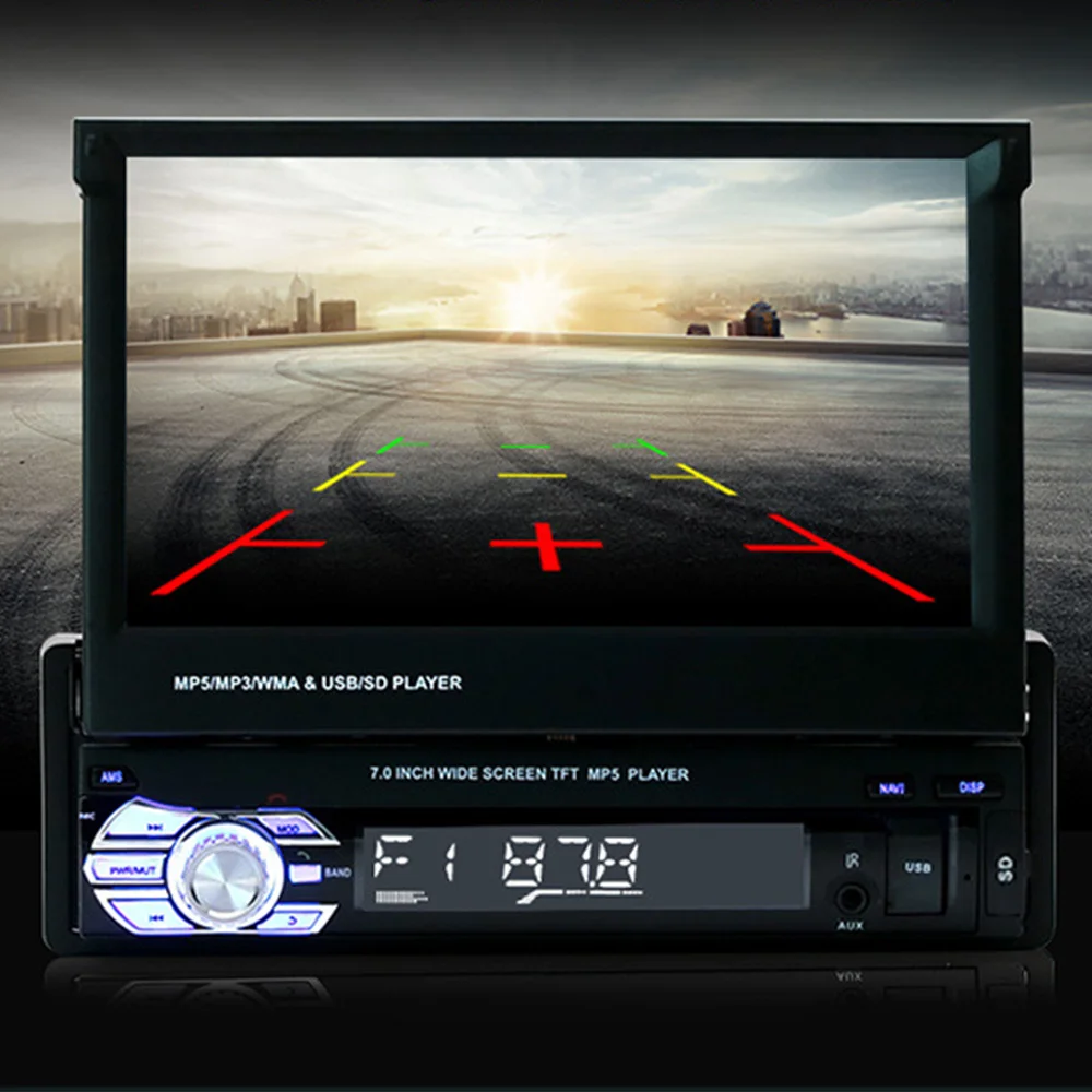 7 ''HD цифровой Дисплей выдвижной Экран автомобиля Mp4 Mp5 плеер стерео fm-передатчик автомобильное аудио-радио Bluetooth версия