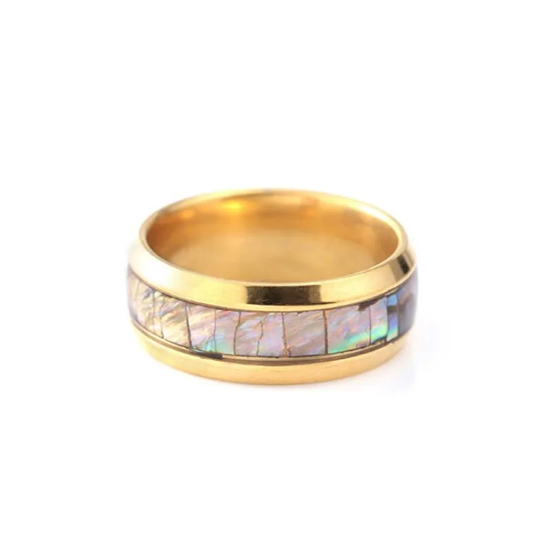 Abalone Shell кольцо для пары из нержавеющей стали обручальные кольца для влюбленных для мужчин и женщин подарок для помолвки романтические драгоценности