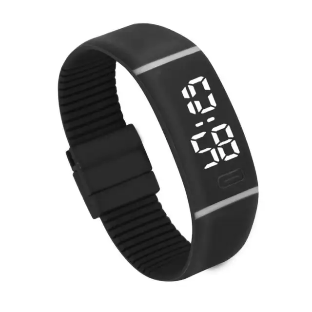 Delicate Sports Mens Womens Rubber LED Watch Date Bracelet Digital Wrist Watch p Delicate Sports Mens Womens Rubber LED Watch Date Bracelet Digital Wrist Watch p