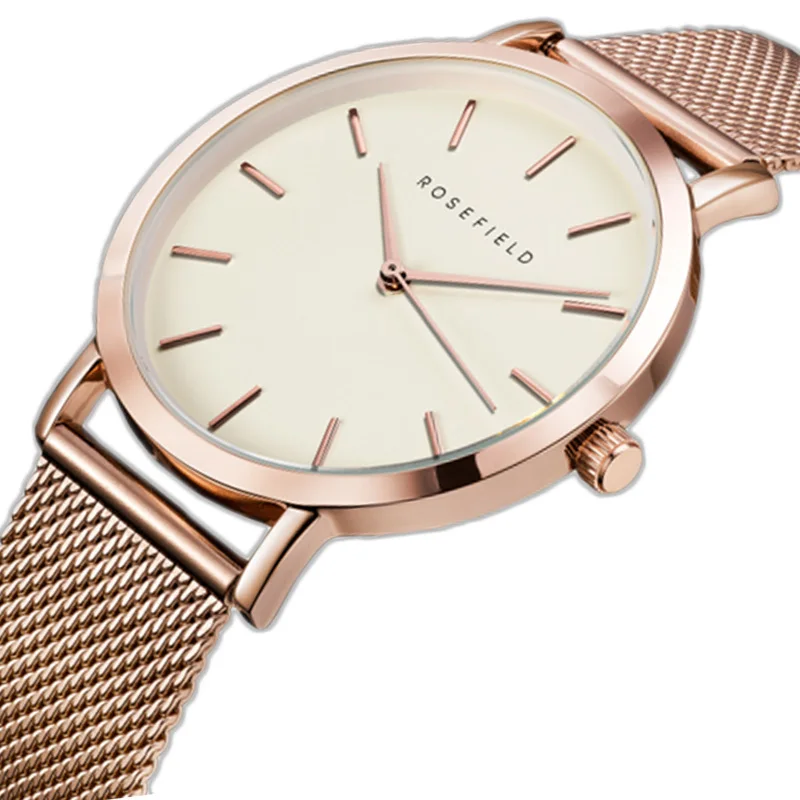 

2019 Top brand ROSE FIELD simple style watch Women Fashion Casual Leather Accessories watch quartz-watch wristwatch
