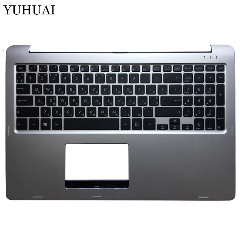 

Russian laptop keyboard For ASUS TP500 TP500L TP500LA TP500LB TP500LN silver Keyboard with Palmrest upper case Cover