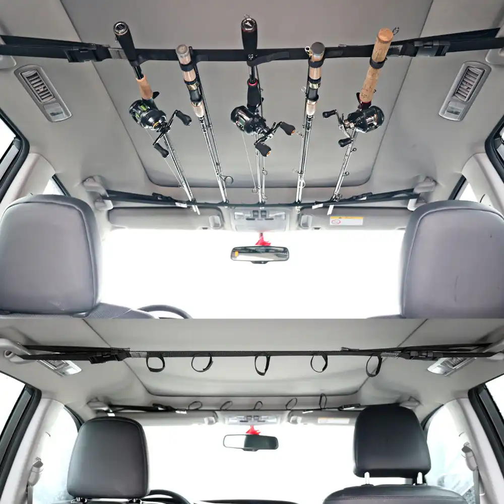 vehicle fishing rod holder straps