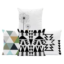 Роскошные геометрические наволочки черно-белые алмазные полосы подушки гостиной 45*45 см супер мягкая декоративная диванная подушка крышка