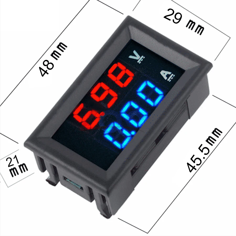 US $11.39 DSNVC288 5PC 100V 10A Voltmeter Ammeter Blue Red DSNVC288 LED Amp Dual Digital Volt Meter Gauge Home Use Tool 100 V DSNVC288
