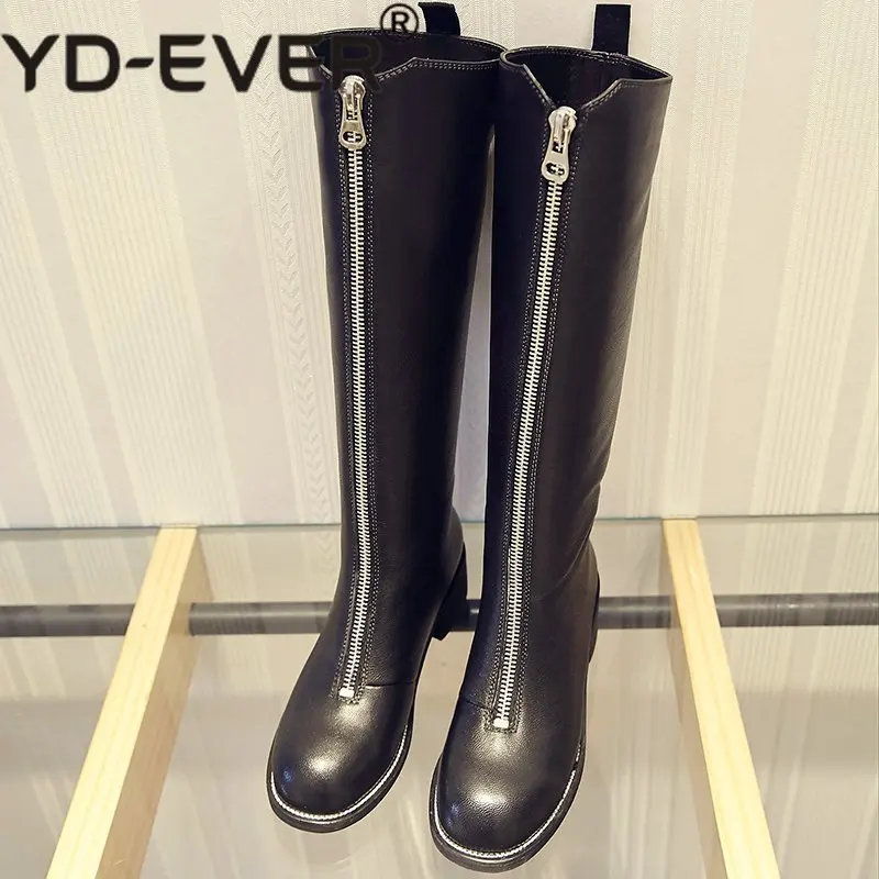 mid calf high heel leather boots