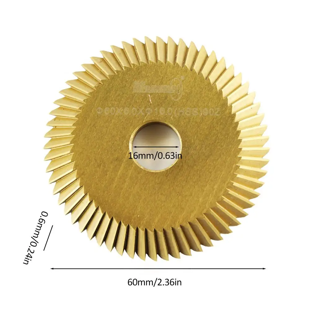 Титановое покрытие 60*6*16 мм ключевой режущий диск для всех горизонтальный станок для изготовления ключей диск резак слесарный инструмент#20