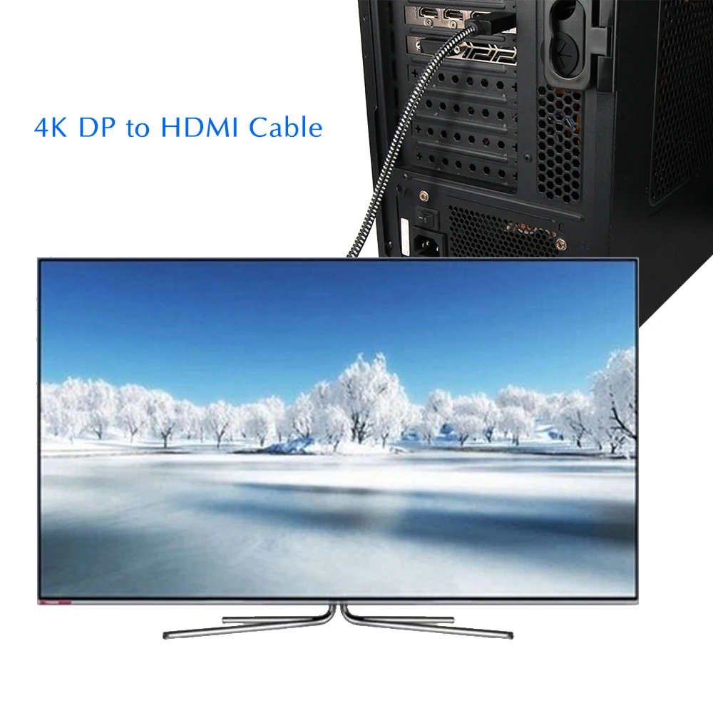 Perlinta dvi кабель с позолоченными контактами (DP) на HDMI 2 0 штекер 4 K 60 Гц для компьютера