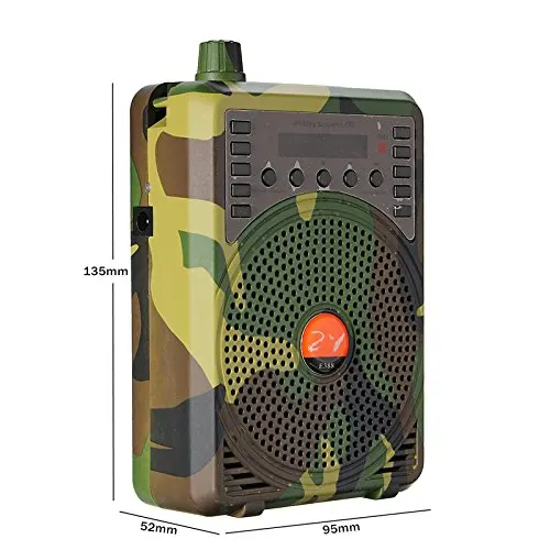 Armadilha de Pássaro Falantes com Controle Pddhkk Camuflagem Pássaro Chamador Player 48w Vida Selvagem Caça Chamariz Som Alto Remoto Mp3 5 som alto falantes com controle remoto