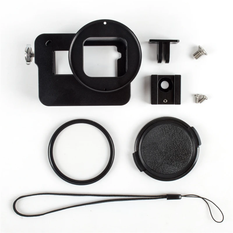Aluminum Alloy Protective Frame Housing Case Mount+UV Lens Cap Cover UV