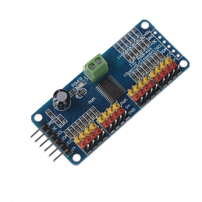 16 канальный видеорегистратор 12 битная ШИМ/Servo Driver I2C Интерфейс PCA9685 модуль для Arduino
