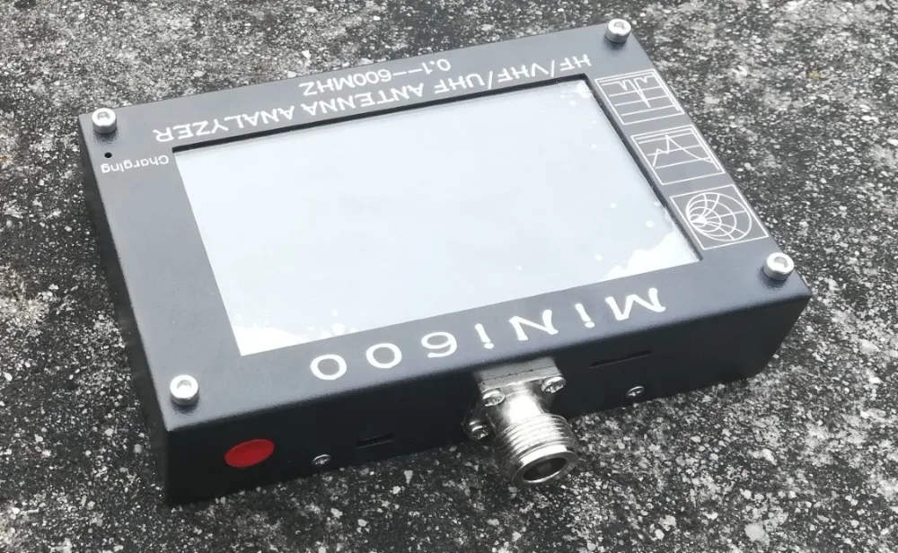 Анализатор антенн MINI600 HF/VHF/UHF 0 1 600 МГц с 4 3 дюймовым TFT ЖК сенсорным