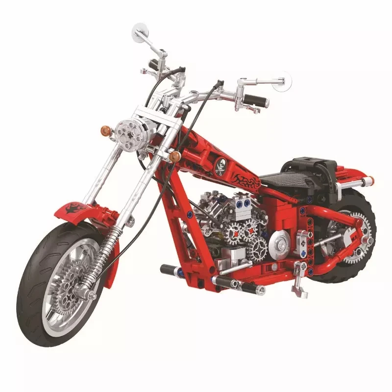 

568pcs Diy Compatible with Legoingly Technic Series Cruise Motorcycle Model Building Blocks Bricks Toys For Children kids Gifts