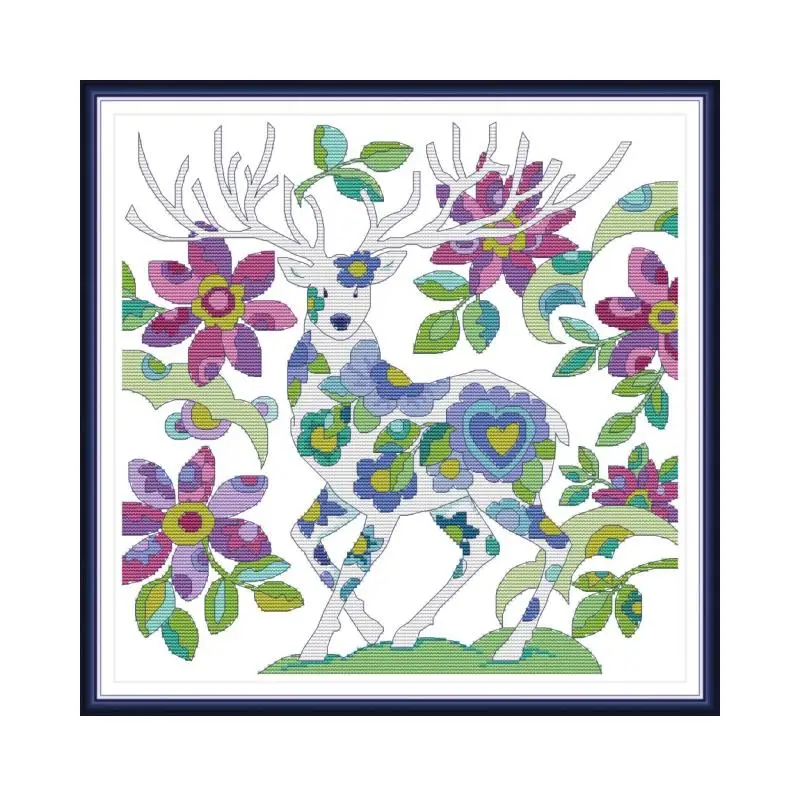 

Joy Sunday Deer Animal Patterns Cross Stitch Kits Embroidery Needlework Sets 11ct 14ct Aida Printed Canvas DMC DIY Handmade Sets