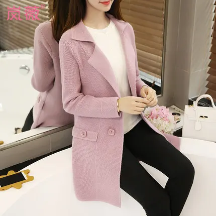 

2017 Autumn and winter women 's sweater women' s long cardigan autumn and winter women 's suit jacket women sweater