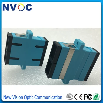 

200Pcs/Lot,MM Duplex SC/UPC OM3 Aqua Fiber Optic Adaptor,Flange Joint SC-SC Multi Mode Duplex Fiber Coupler Connector