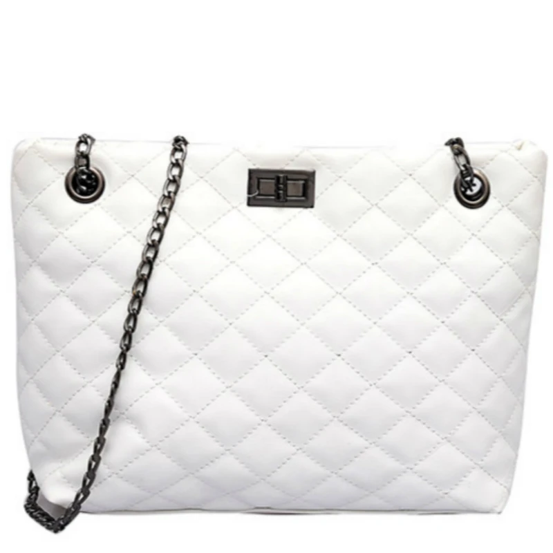 white chain handbag