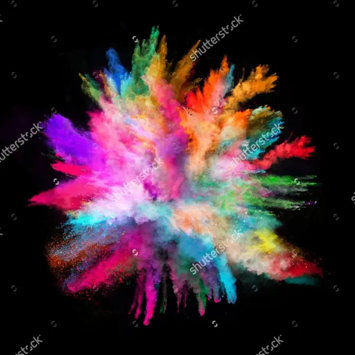 Color Wallpaper Colorful Powder On Black Background Modern Photo Color Wallpaper Colorful Powder On