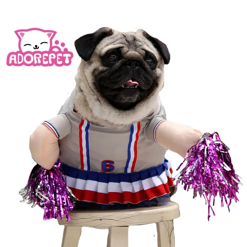 Костюм Cheerleader для маленьких и средних собак костюм кошки вечеринки на Хэллоуин