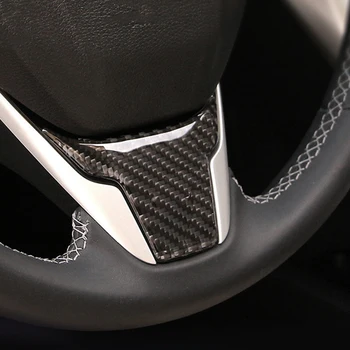 

beler Car Styling Carbon Fiber Steering Wheel Panel Trim Interior Molding Cover Frame Decorations Fit for Honda Civic 2016 2017