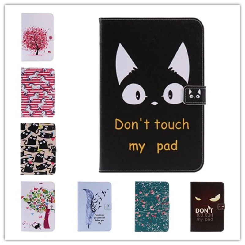 

For Galaxy Tab A 8.0 "Case cartoon unicorn cat PU Leather Flip Stand Smart Case Cover For Samsung Galaxy Tab A 8" T350 T351 T355