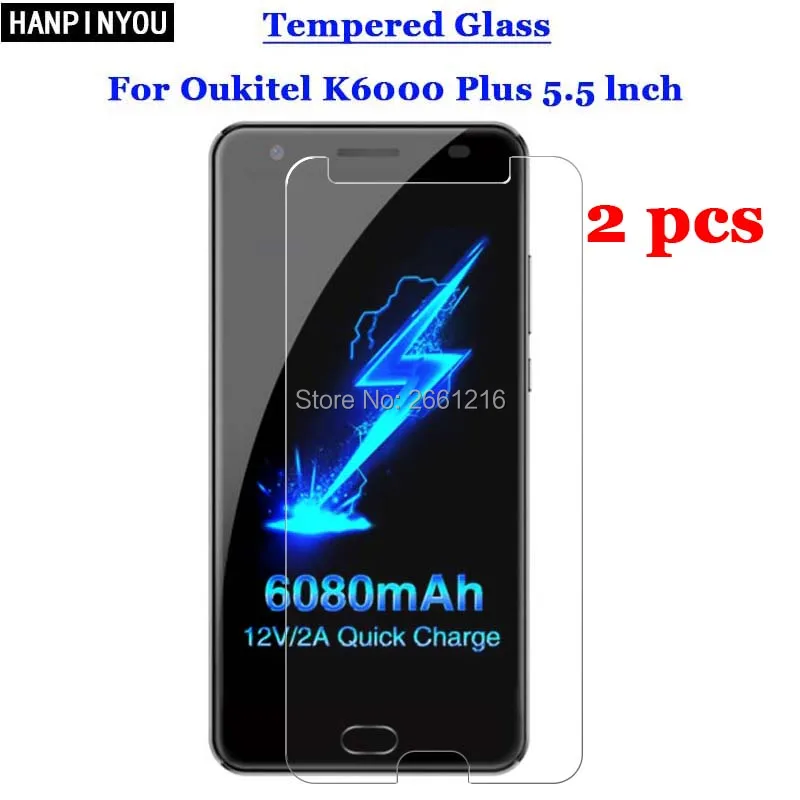 2 шт./лот для Oukitel K6000 Plus закаленное стекло 9H 2.5D Премиум Защитная пленка экрана + 5