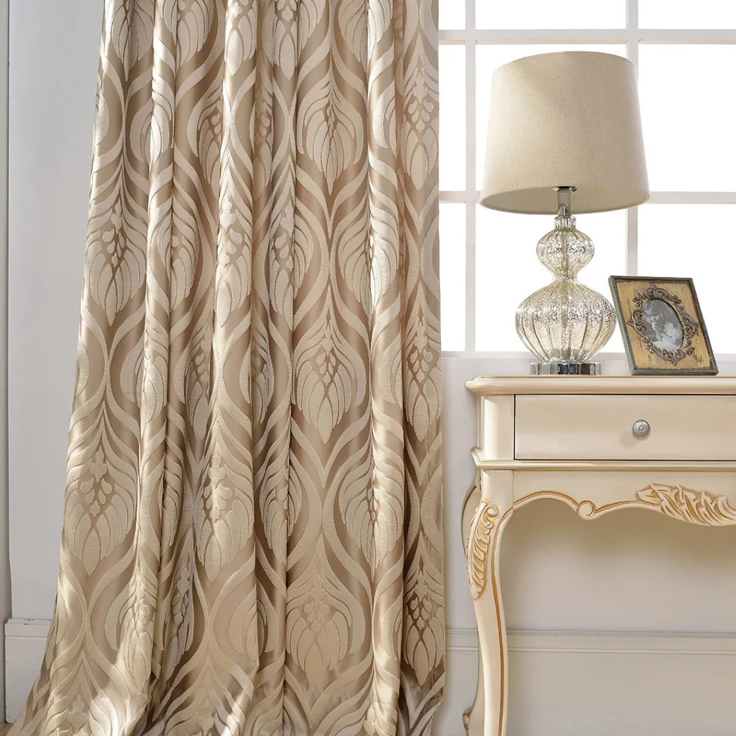 

Simple Chinese Light High Precision Jacquard Curtains for Living Dining Room Bedroom.