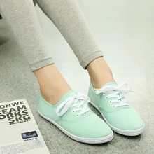 Woman Shoes Canvas White font b Sneakers b font Casual Fashion Solid Color Flats Breathable For