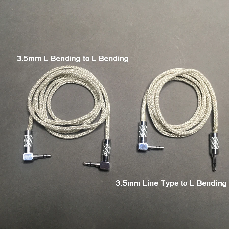 

Audio Cable AUX 3.5mm Jack Male to Male 8 Shares 58 Cores Silver Foil Wire for Major II V-moda Headphone Car Soundbox MP3 Phone