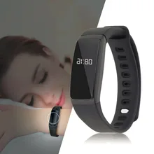 V07 модные Дизайн 0.87 дюймов OLED Дисплей мониторинг сна крови Давление монитор Bluetooth 4.0 Smart Браслет черный