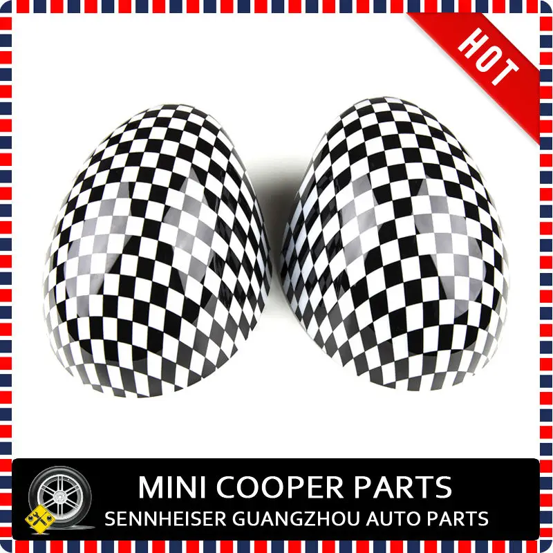 Small Chequred Style Side Mirror Cover-2