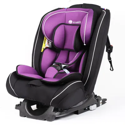 Innokids детское автомобильное кресло безопасности Isofix интерфейс жгут регулируемое детское сиденье безопасности автомобильное кресло-бустер бренд 0-12 лет - Цвет: Purple and isofix