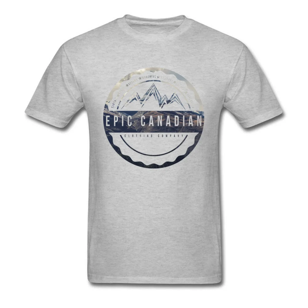 Printed Camisa Top T-shirts Family ostern Day Short Sleeve Crew Neck Tees 100% Cotton Fabric Men's Casual Tops & Tees Epic Canadian Clothing Company Photo Logo grey