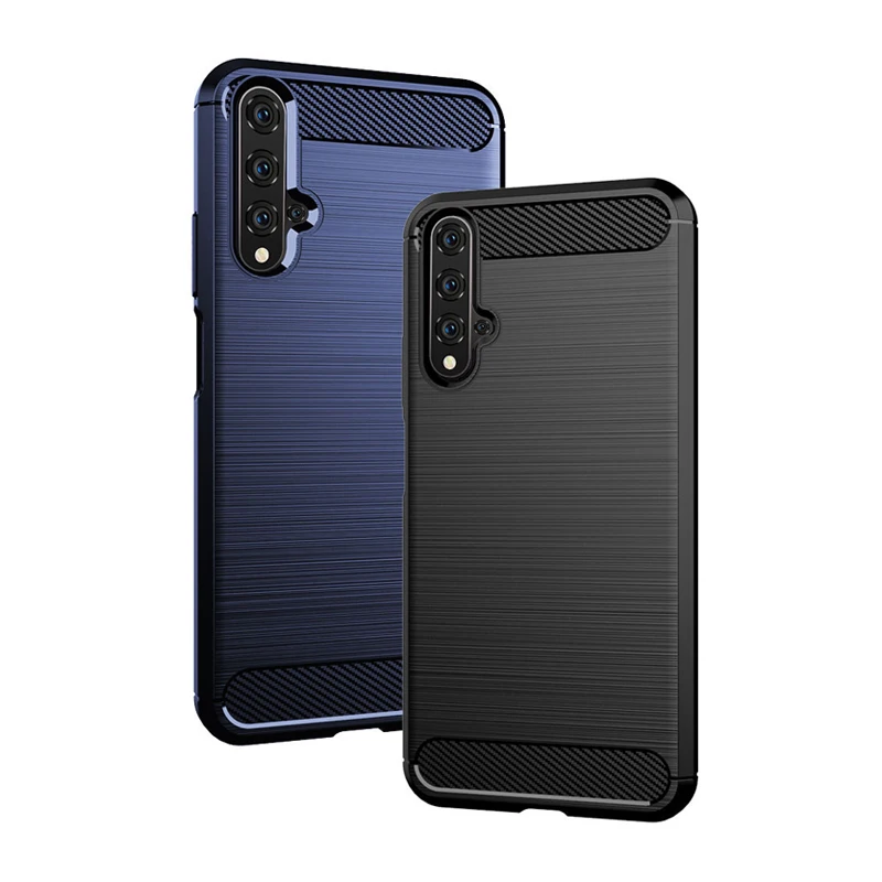 

Soft Silicone Case for Huawei Honor 20 Carbon Fiber Phone Cover for Huawei Honor 20 Pro 20i 10 Lite 10i 8S Honor20 20Pro Coque