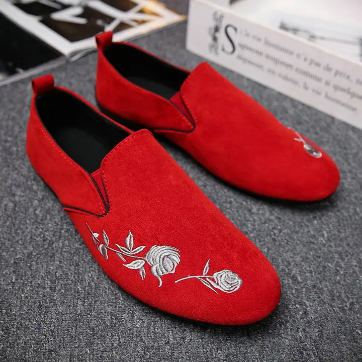 Новая мужская обувь прогулочная Повседневное Мужская дышащая Для мужчин Тигр красного цвета для вождения Мокасины обувь на плоской подошве - Цвет: A01 Red