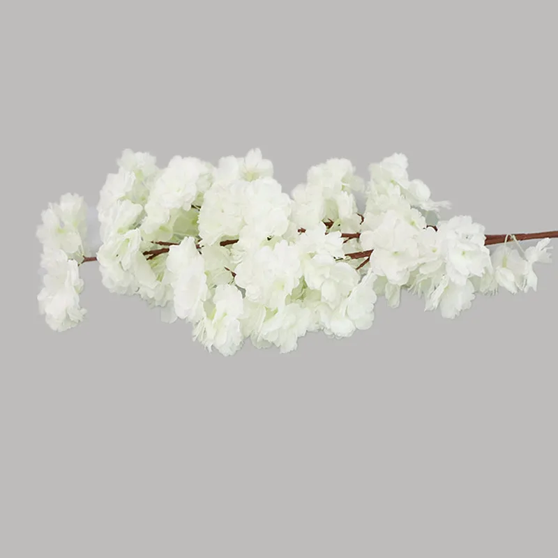 Flone Artificial Plastic Fake Flowers Silk Cherry Blossom Branches Flowers For Wedding Home Party Office Decoration (15)