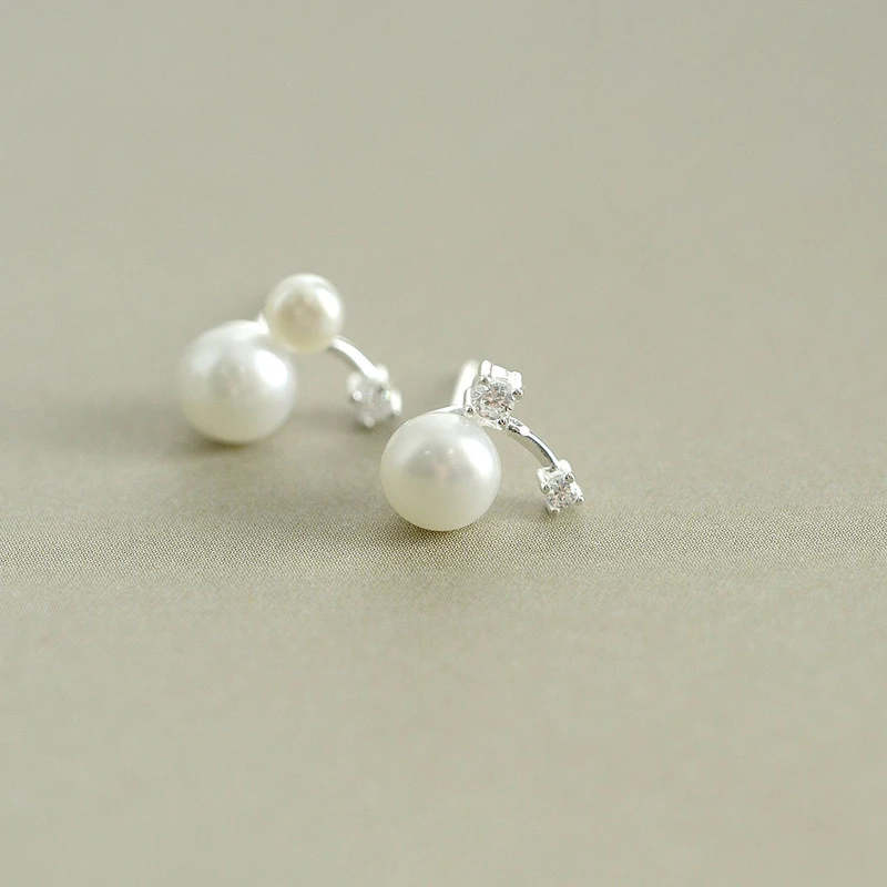 Женские серьги с жемчугом серебро 925 пробы|925 sterling silver earrings|silver earringssterling earring |