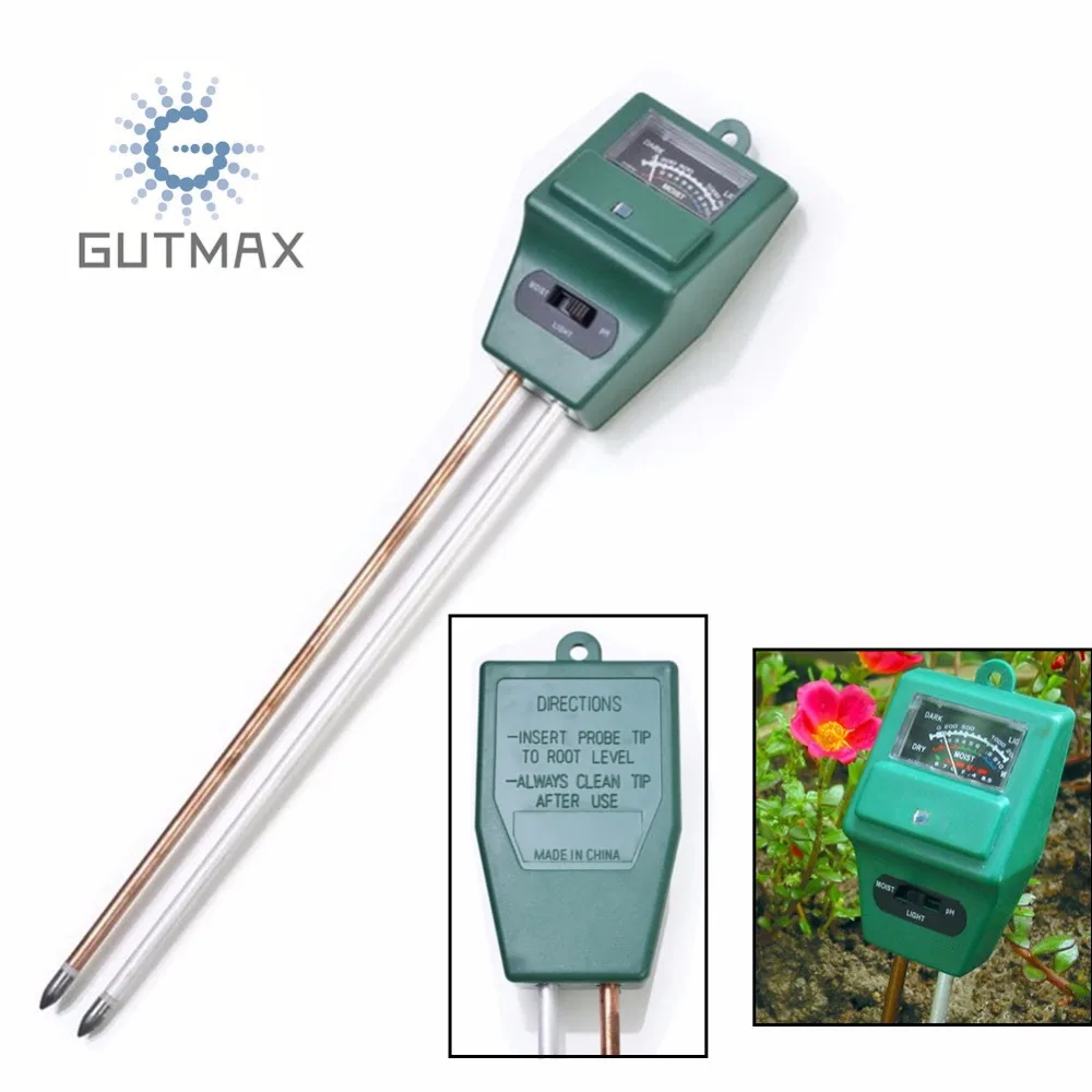 

3 in 1 PH Tester Soil Water Moisture Light Test Meter for Garden Plant Flower Soil Hygrometer HY109