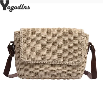 

Mini Summer Women Shoulder Bag Hand Made Exquisiteness Straw Bags Woven Flap Sweet Pastoral Rattan Girls Bag Beige Brown
