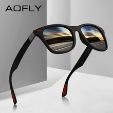 AOFLY חדש עיצוב Ultralight TR90 מקוטב משקפי שמש גברים נשים נהיגה כיכר סגנון שמש משקפיים זכר Goggle UV400 Gafas דה סול(China)