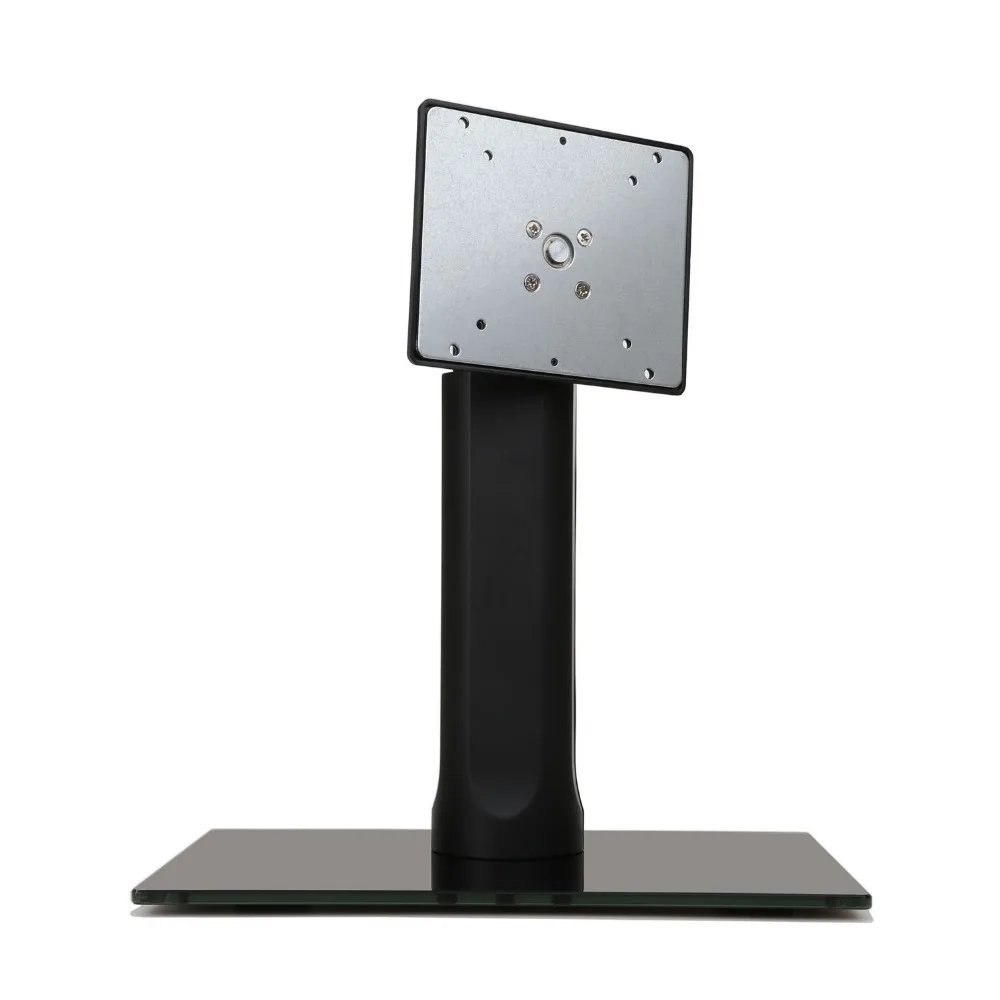 Tilt&Swivel Single LCD Monitor Stand Height Adjustable Toughened Glass Heavy Bottom For 10-24inch Monitor VESA 100&75mm (4)