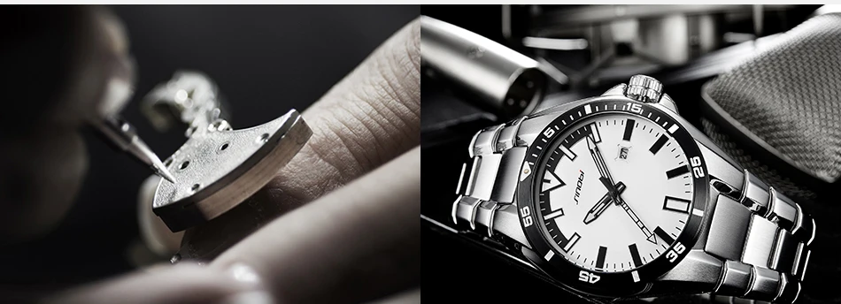 SINOBI Мужские шок бизнес часы полный стальной мужской Модные Военные Наручные часы мужские светящиеся руки Relogio Masculino saat