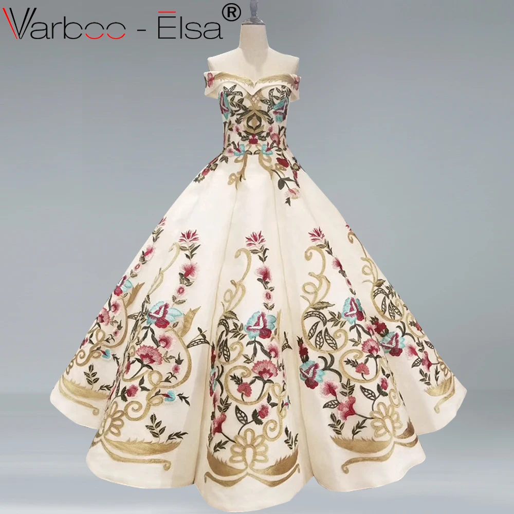 VARBOO_ELSA 2018 элегантное вечернее платье с цветочной вышивкой сексуальное бальное