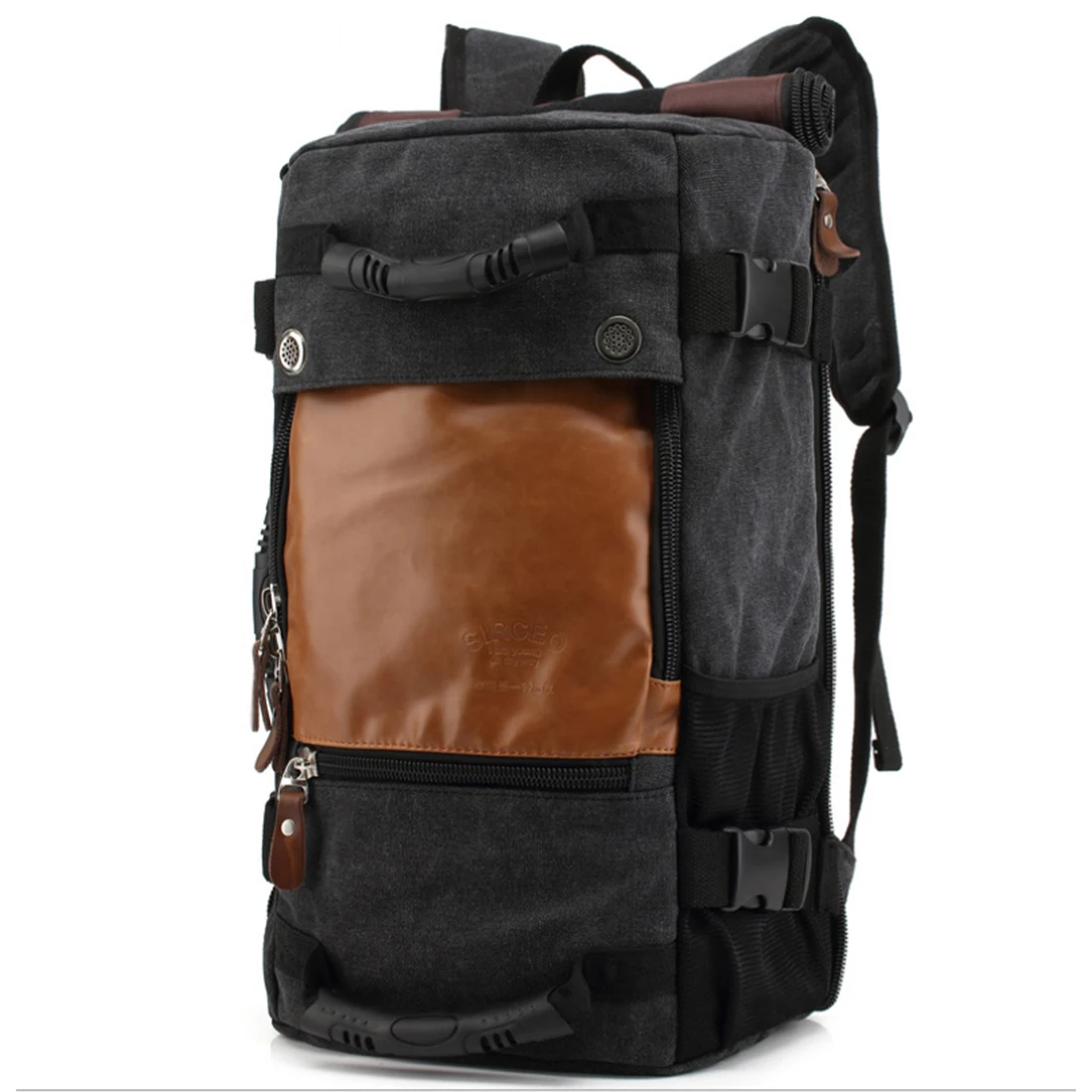 

ARESLAND duffel bag men canvas backpack Travel Bags Large Capacity Men's folding male Bag Travel Luggage Bag black