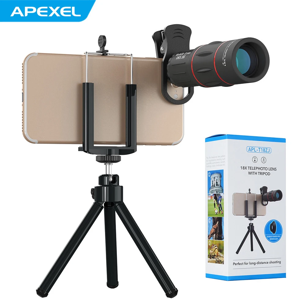 APEXEL 18X Telescope Optical Zoom Mobile Phone Lens for