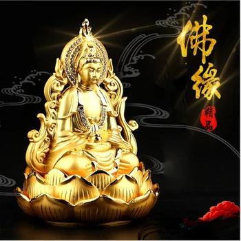 

14*9.5CM KWAN-YIN Figurine Ornament Interior Car Air Freshener Buddhism Charms Car Double Sided Car Accessories Without Liquid