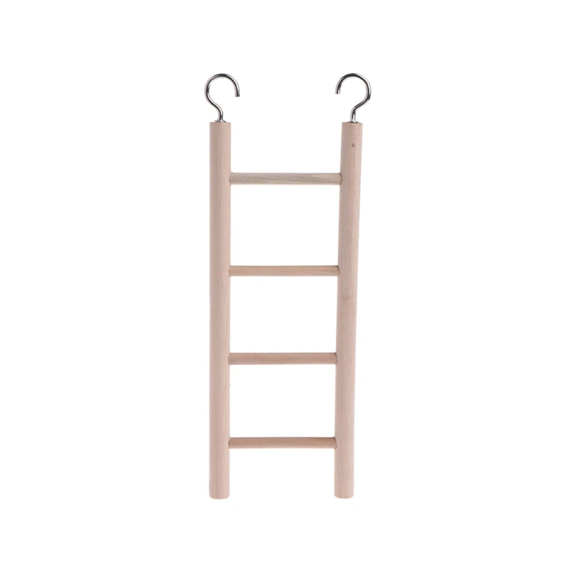 Игрушка для птиц, натуральные деревянные лестницы, Подвесные качели, скребок, окунь, игрушка для альпинизма - Цвет: 4 Ladders
