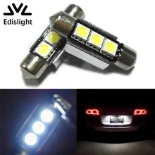2x супер яркий светодиодный светильник Canbus без ошибок для VW Golf 3 4 5 6 Passat 3c B6 B5 Polo белый светодиодный светильник без ошибок 36 мм B36