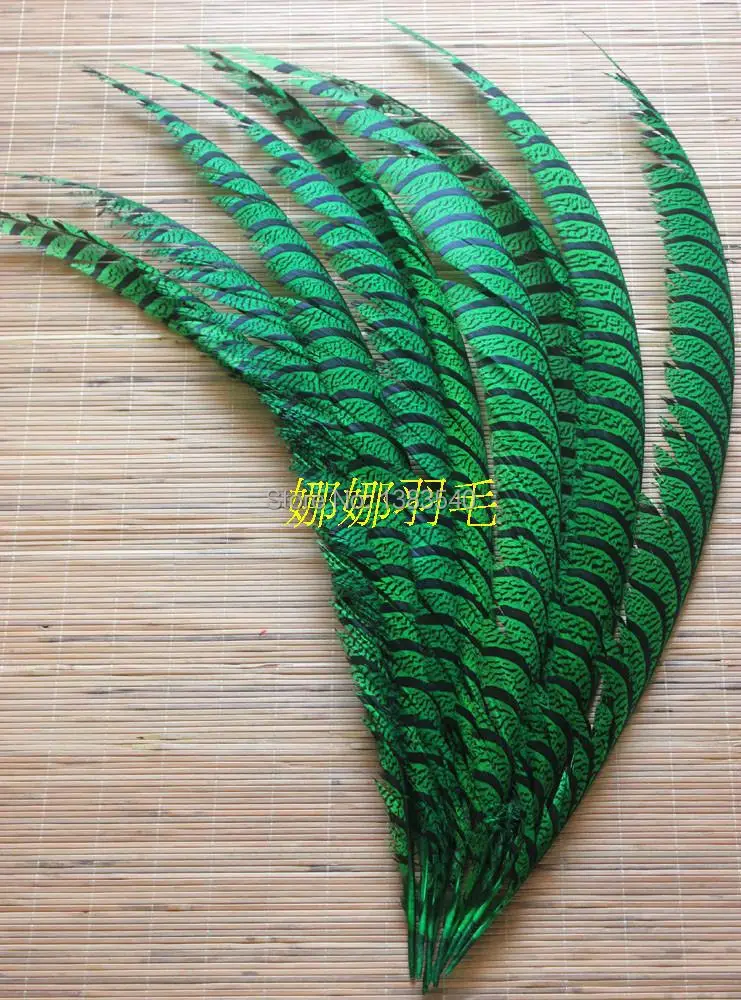 

10 PCS natural copper chicken tail cover green 80-90cm / 32-36 inches